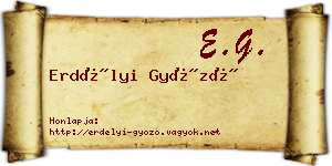 Erdélyi Győző névjegykártya